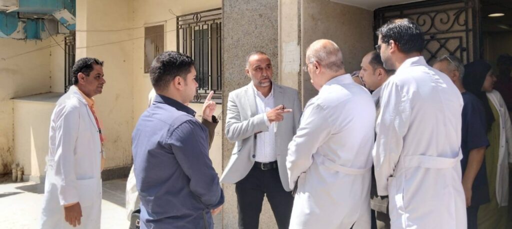 جانب من الجولة في مستشفى العريش