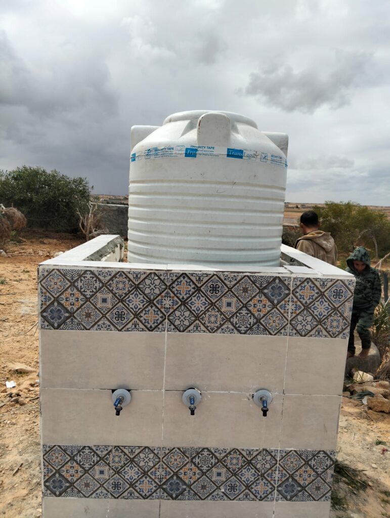 أحد آبار تجميع مياه الأمطار بمطروح بعد الانتهاء من إنشاؤه وتشغيلة