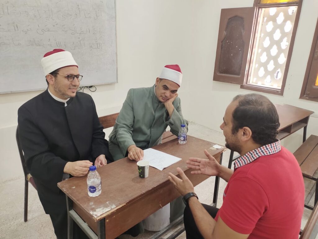 خلال مقابلات شخصية مع المتقدمين للالتحاق بالمركز الثقافي الإسلامي بأوقاف مطروح