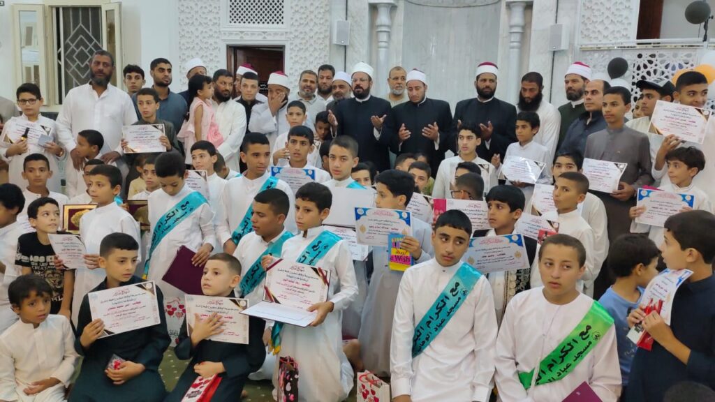 خلال حفل تكريم حفظة القرآن الكريم برعاية أوقاف مطروح بمسجد عباد الوهاب بمطروح