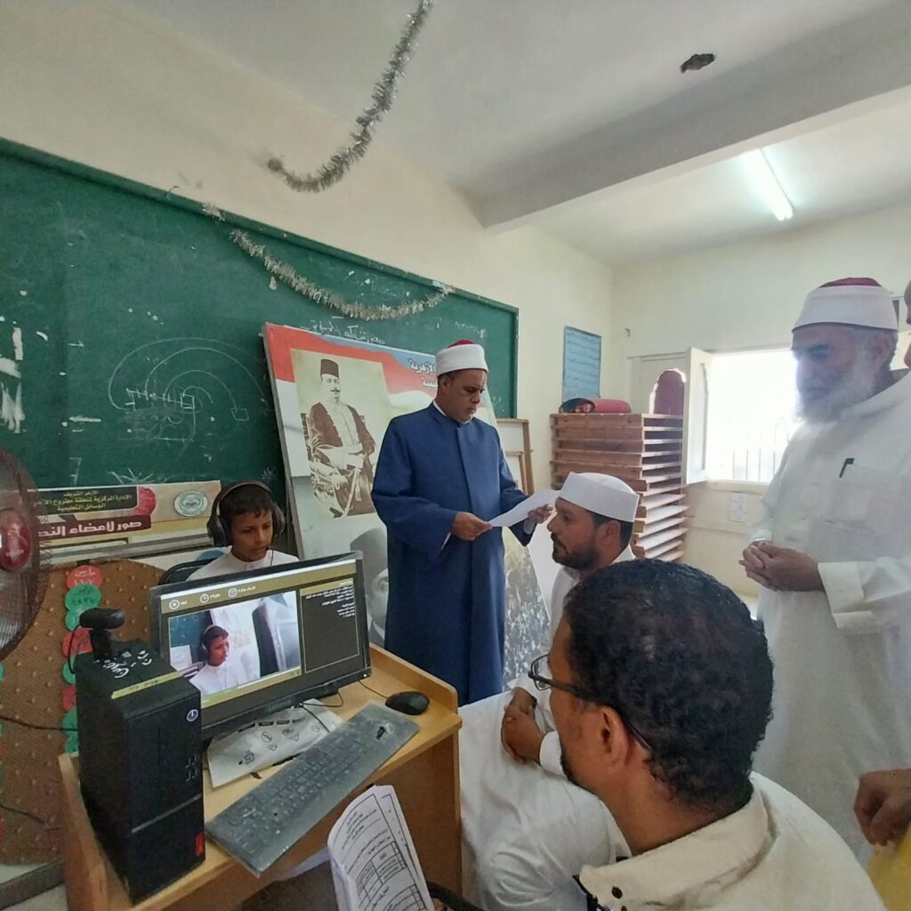 خلال اختبارات الشفوية للقبول لمعاهد القراءات بأزهر مطروح