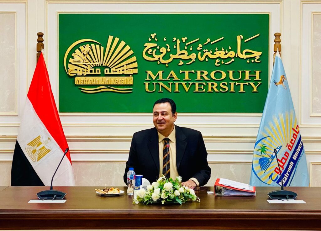 جامعة مطروح خلال انعقاد مجلس الجامعة