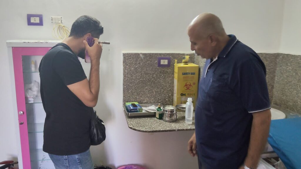 خلال حملة الطبية للتفتيش علي المعامل والعيادات الطبية في مدينة مرسى مطروح